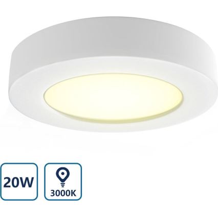 Aigostar - Φωτιστικό οροφής LED LED/20W/230V διάμετρος 24,7 cm 3000K λευκό