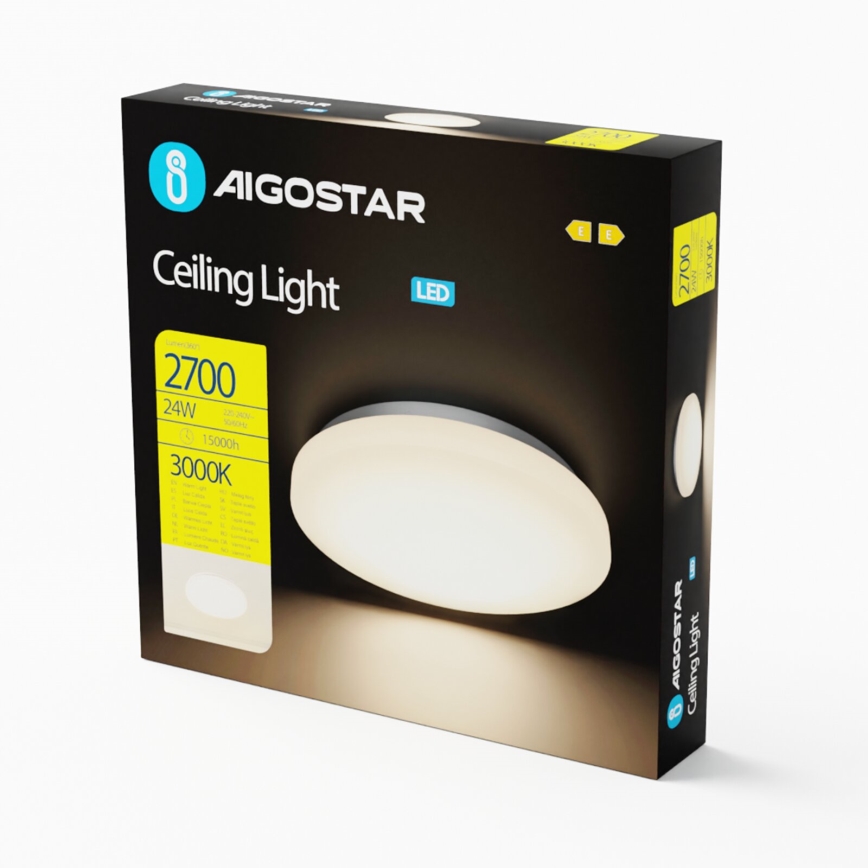 Aigostar - Φωτιστικό οροφής LED LED/24W/230V 3000K