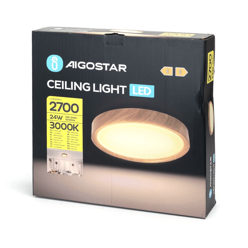 Aigostar - Φωτιστικό οροφής LED LED/24W/230V 3000K διάμετρος 38,3 cm