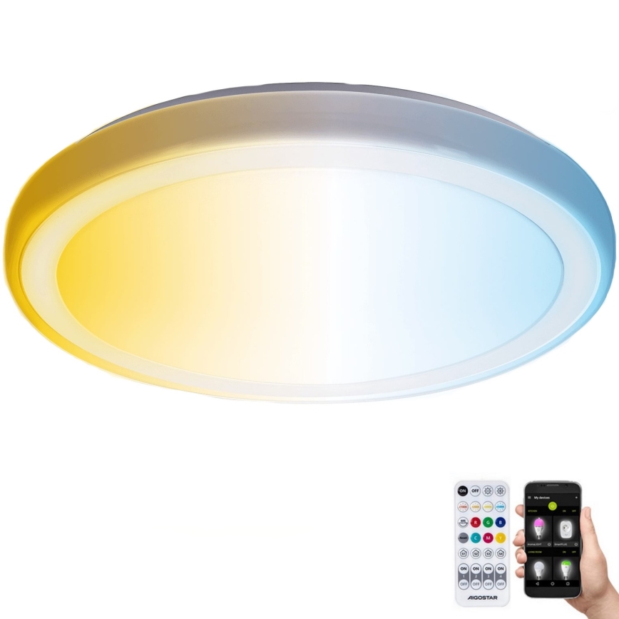 Aigostar - Φωτιστικό οροφής μπάνιου dimming LED MESH Smart LED/24W/230V 3000-6500K IP44 + τηλεχειριστήριο