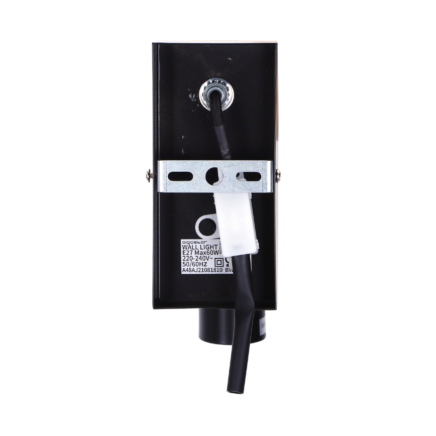 Aigostar - Φωτιστικό τοίχου 1xE27/60W/230V καφέ/μαύρο