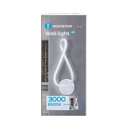 Aigostar - Φωτιστικό τοίχου LED LED/20W/230V 6500K λευκό