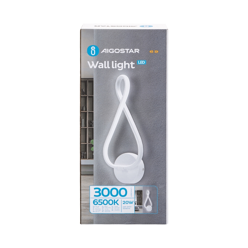 Aigostar - Φωτιστικό τοίχου LED LED/20W/230V 6500K λευκό