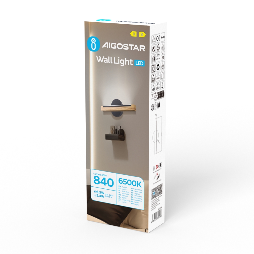 Aigostar - Φωτιστικό τοίχου LED LED/6,5W/230V 6500K
