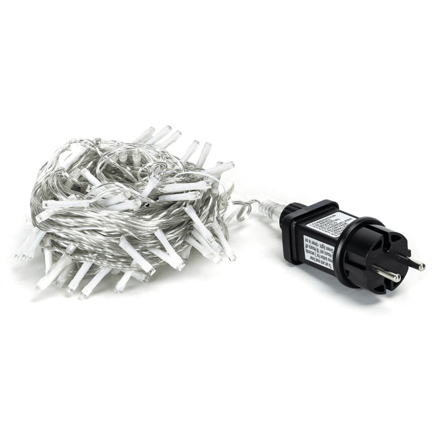 Aigostar - Χριστουγεννιάτικα λαμπάκια εξωτερικού χώρου LED 50xLED/8 λειτουργίες 8m IP44 ψυχρό λευκό