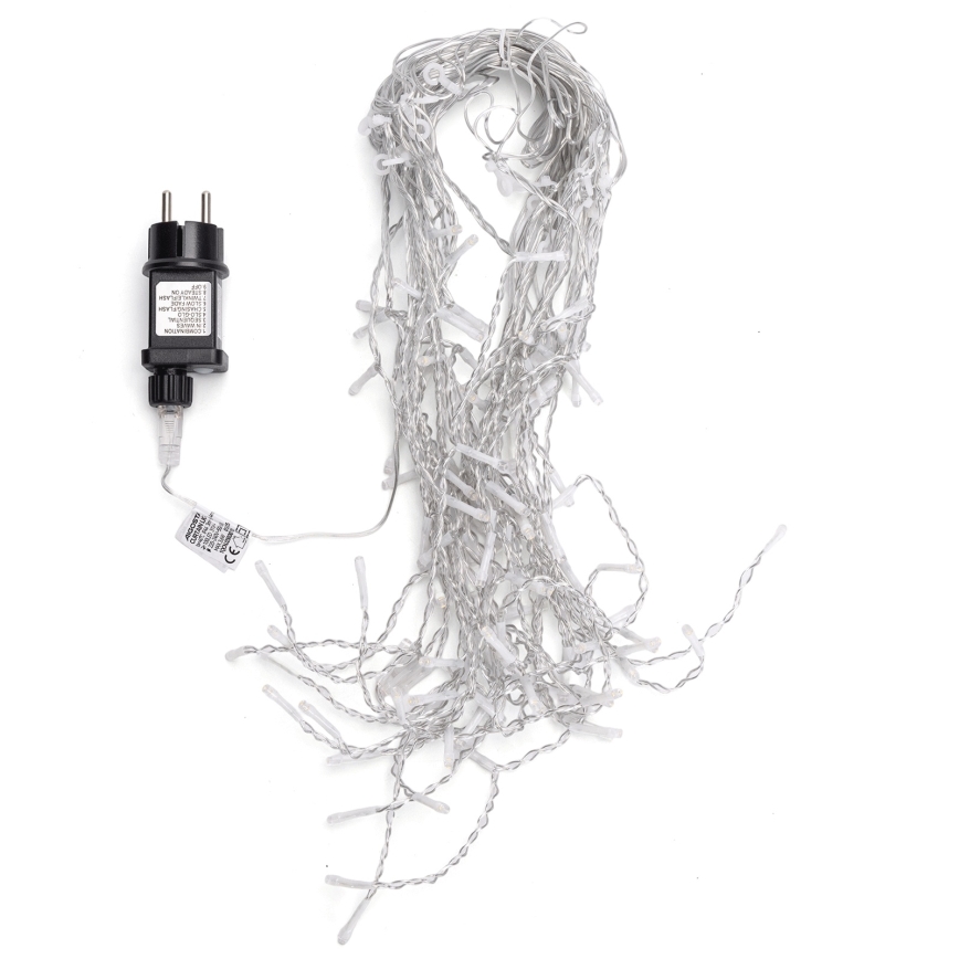 Aigostar - Χριστουγεννιάτικη LED γιρλάντα για εξωτερικούς χώρους 100 LED, 8 λειτουργίες, 5x0,4m, IP44, θερμό λευκό