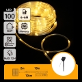 Aigostar - Χριστουγεννιάτικη ηλιακή γιρλάντα LED 100xLED/8 λειτουργίες 12m IP65 θερμό λευκό