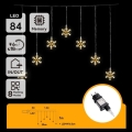 Aigostar - Χριστουγεννιάτικη εξωτερική γιρλάντα LED 84xLED/8 λειτουργίες 1,2x1 m IP44 ζεστό λευκό με νιφάδες