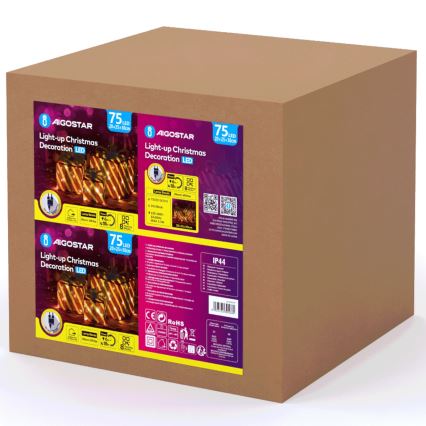 Aigostar- Χριστουγεννιάτικη διακόσμηση εξωτερικού χώρου LED 3,6W/31/230V 2700K 20/25/30cm IP44 gifts
