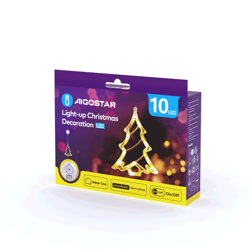 Aigostar - Χριστουγεννιάτικο διακοσμητικό LED LED/3xAAA δέντρο 20cm