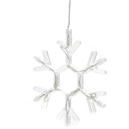 Aigostar - Χριστουγεννιάτικο διακοσμητικό LED LED/3xAAA θερμό λευκό νιφάδα 19cm
