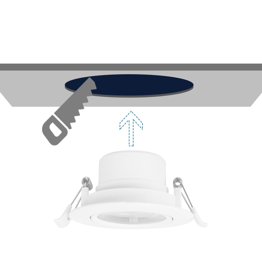 Aigostar - Χωνευτό φωτιστικό οροφής LED/7W/230V 3000K διάμ. 8,5 cm ζεστό λευκό