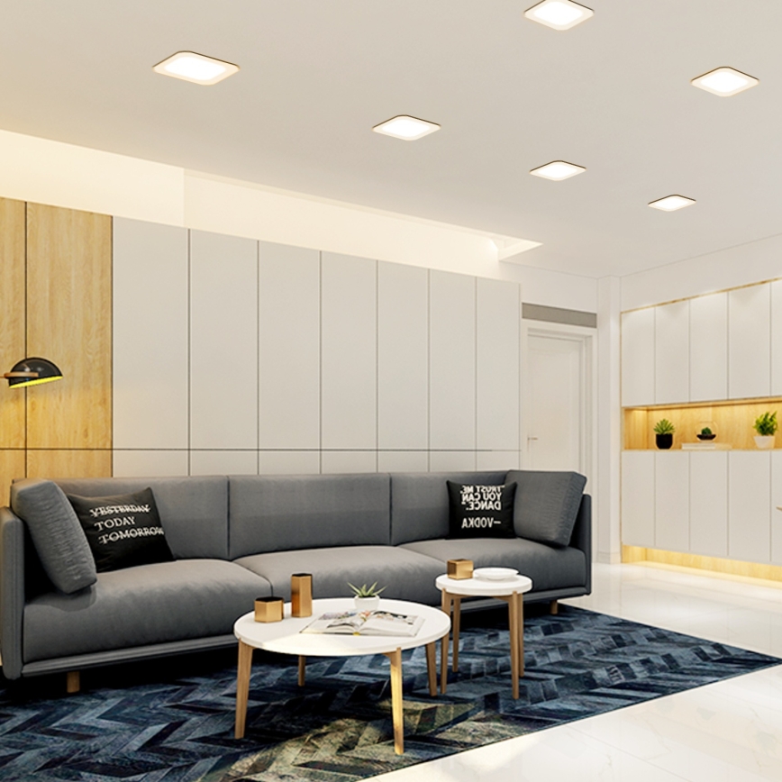 Aigostar - Χωνευτό φωτιστικό οροφής LED/9W/230V 4000K 14,5x14,5 cm λευκό