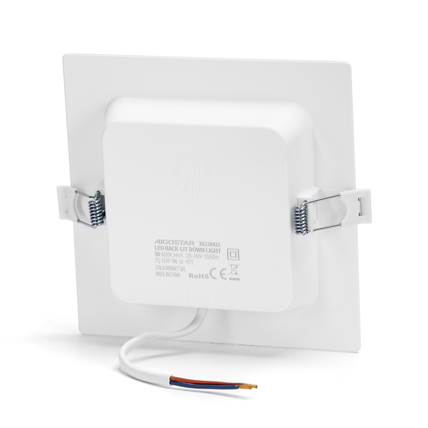 Aigostar - Χωνευτό φωτιστικό οροφής LED/9W/230V 4000K 14,5x14,5 cm λευκό