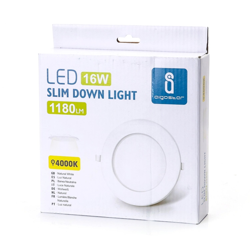 Aigostar - Χωνευτό LED φωτιστικό ULTRATHIN LED/16W/230V 4000K λευκό