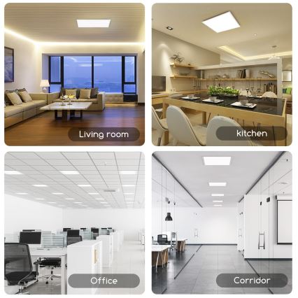 Aigostar - Χωνευτό πάνελ οροφής LED LED/40W/230V 3000K/4000K/6500K 60x60cm λευκό