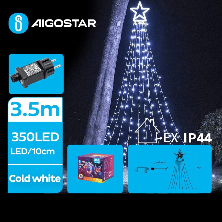 Aigostar - Χριστουγεννιάτικo διακοσμητικό εξωτερικού χώρου LED LED/6W/230V 3,5m IP44 ψυχρό λευκό