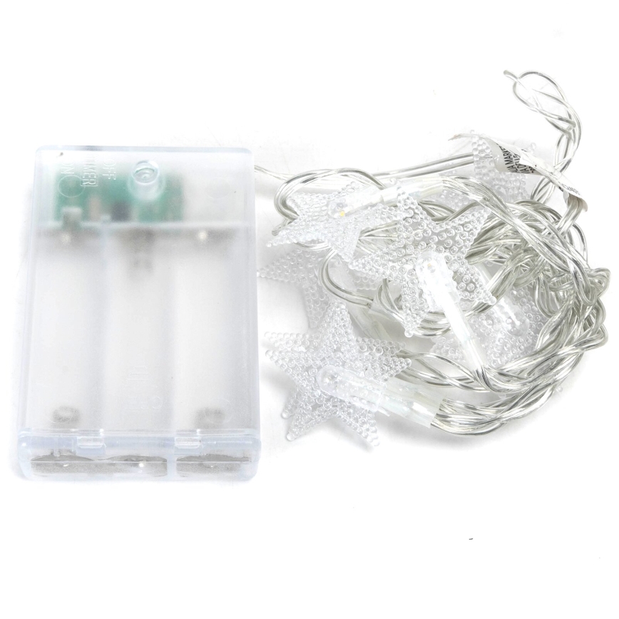 Aigostar - Χριστουγεννιάτικα λαμπάκια LED 20xLED/3xAA 3,3m αστέρια