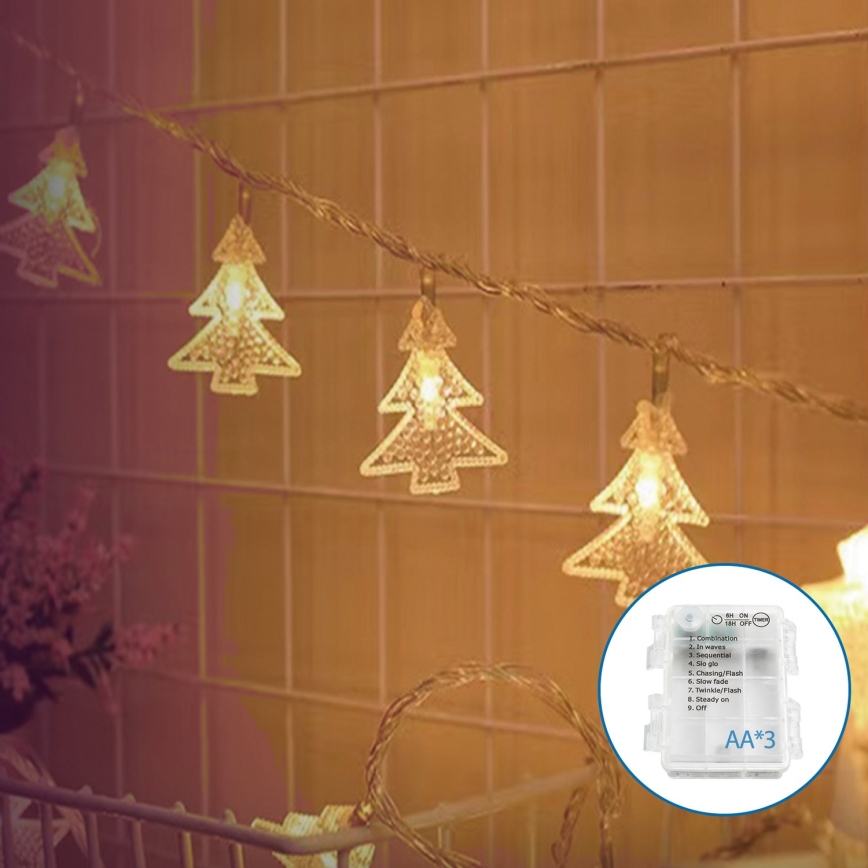 Aigostar - Χριστουγεννιάτικα λαμπάκια LED 20xLED/3xAA 3,3m δέντρα