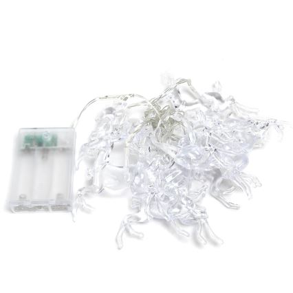 Aigostar - Χριστουγεννιάτικα λαμπάκια LED 20xLED/3xAA 3,3m τάρανδοι