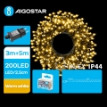 Aigostar - Χριστουγεννιάτικα λαμπάκια εξωτερικού χώρου LED 200xLED/8 λειτουργίες 8m IP44 θερμό λευκό