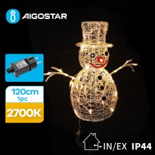 Aigostar - Χριστουγεννιάτικη διακόσμηση εξωτερικού χώρου LED 3,6W/31/230V 2700K 120 cm IP44 χιονάνθρωπος