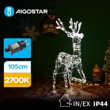 Aigostar - Χριστουγεννιάτικη διακόσμηση εξωτερικού χώρου LED LED/3,6W/31/230V 2700K 105 cm IP44 τάρανδος