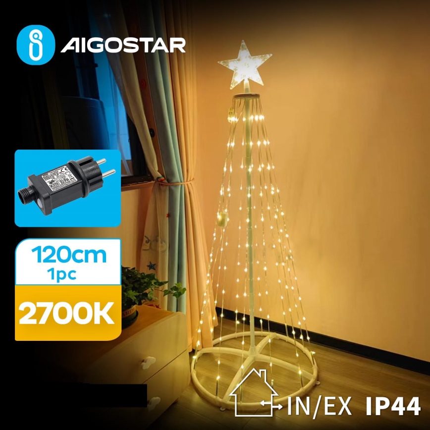 Aigostar - Χριστουγεννιάτικη διακόσμηση εξωτερικού χώρου LED LED/3,6W/31/230V 2700K 120 cm IP44