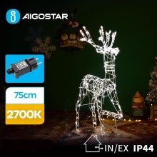 Aigostar - Χριστουγεννιάτικη διακόσμηση εξωτερικού χώρου LED LED/3,6W/31/230V 2700K 75 cm IP44 τάρανδος