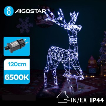Aigostar - Χριστουγεννιάτικη διακόσμηση εξωτερικού χώρου LED LED/3,6W/31/230V 6500K 120 cm IP44 τάρανδος