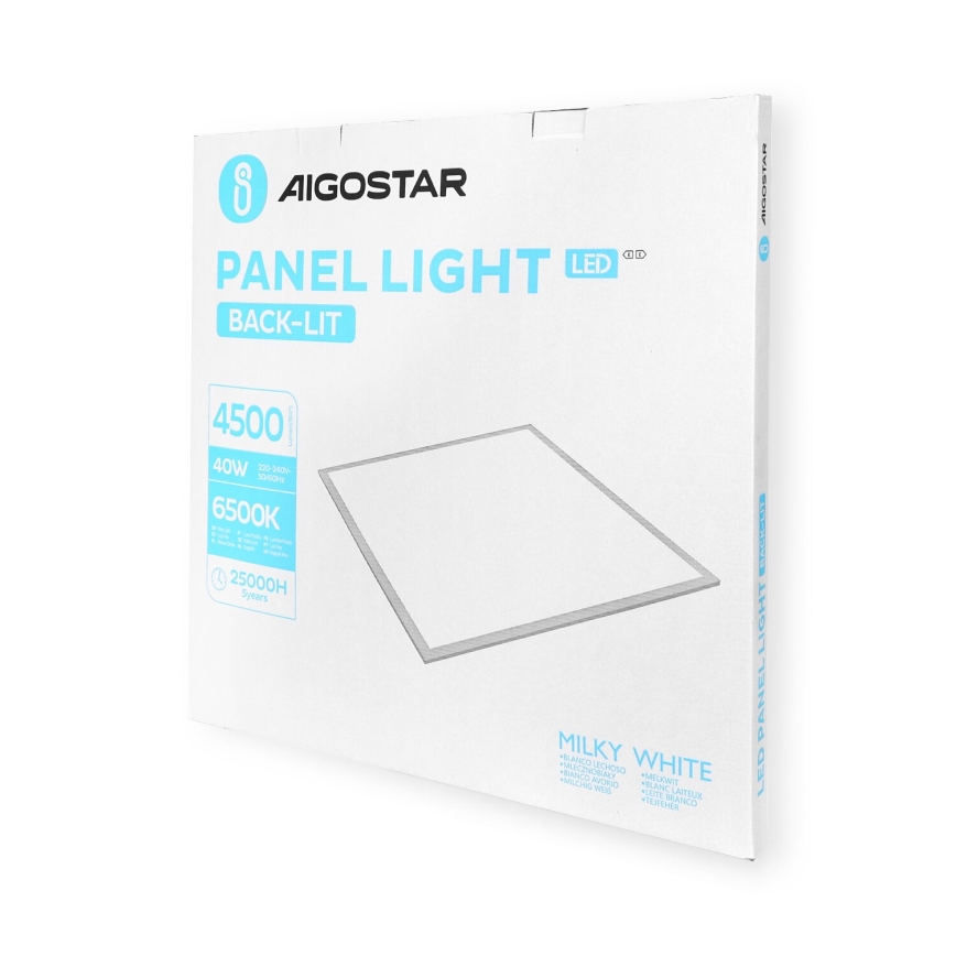 Aigostar - Χωνευτό πάνελ οροφής LED LED/40W/230V 6500K 60x60cm λευκό