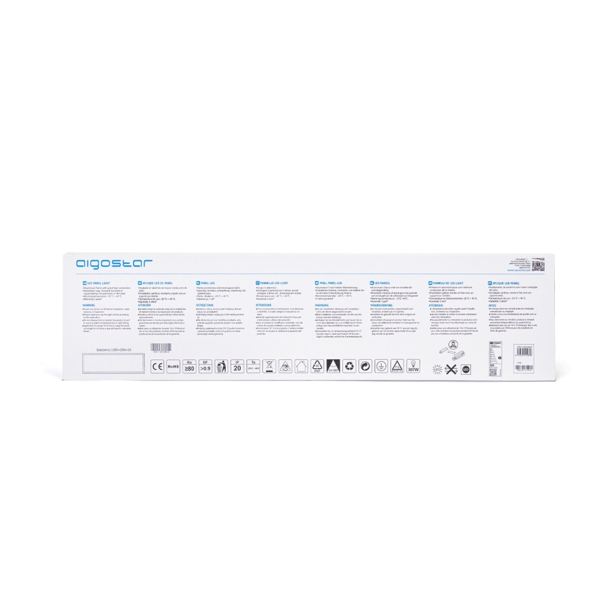 Aigostar - Χωνευτό πάνελ οροφής LED LED/50W/230V 4000K 120x30cm λευκό