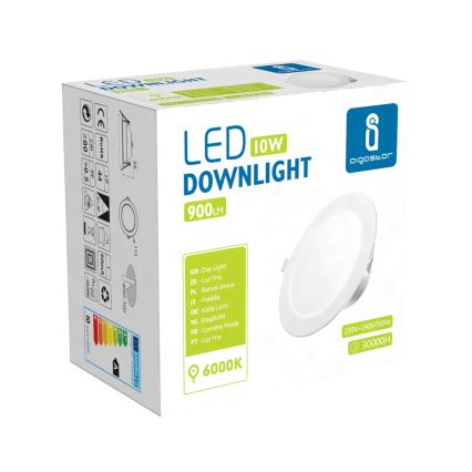 Aigostar - Χωνευτό Φωτιστικό μπάνιου LED LED/10W/230V 6000K IP44 διάμετρος 11,5 cm λευκό