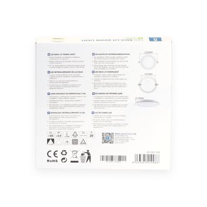 Aigostar - Χωνευτό Φωτιστικό LED LED/18W/230V 4000K διάμετρος 22 cm λευκό