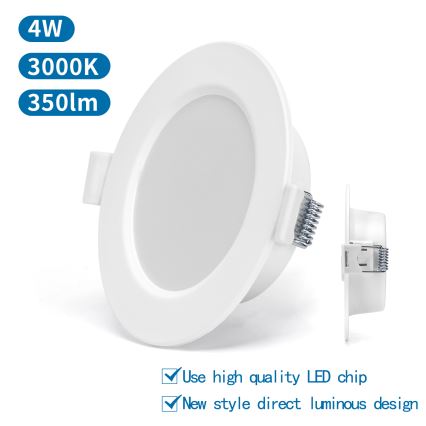 Aigostar - Χωνευτό Φωτιστικό LED LED/4W/230V 3000K διάμετρος 9,8 cm λευκό