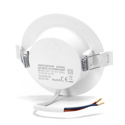 Aigostar - Χωνευτό Φωτιστικό LED LED/4W/230V 3000K διάμετρος 9,8 cm λευκό