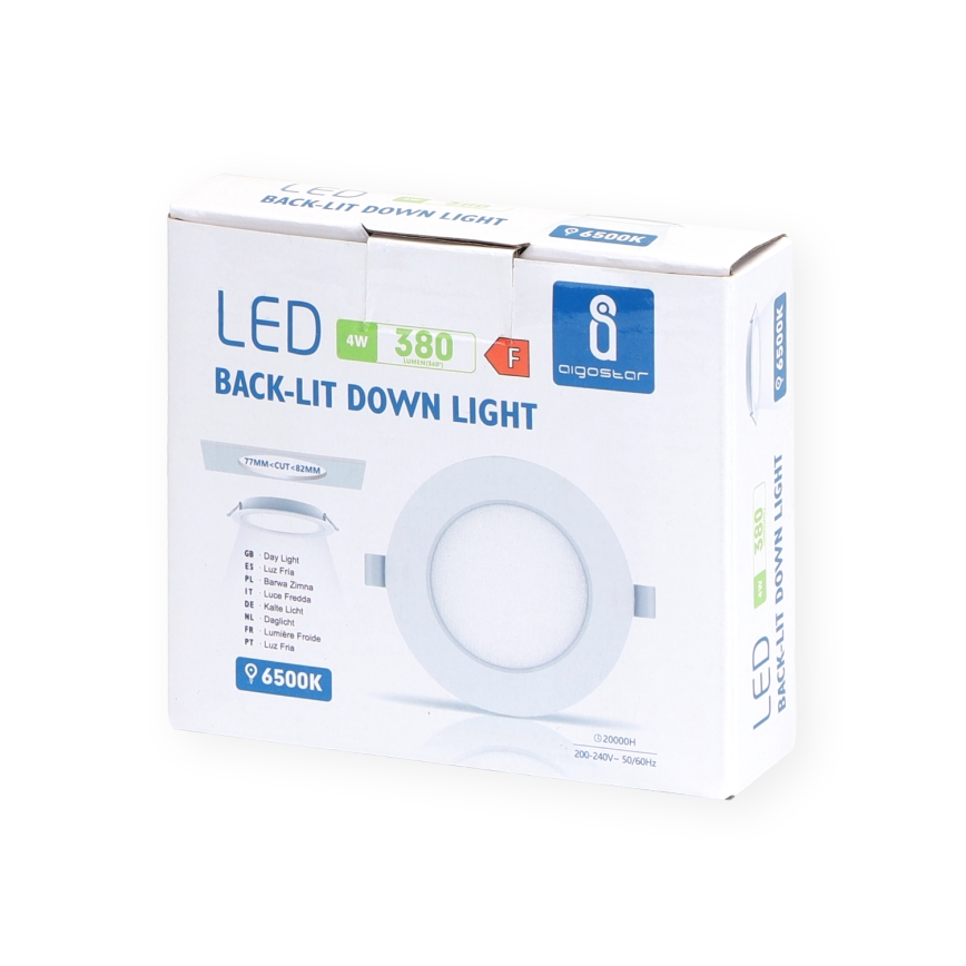 Aigostar - Χωνευτό Φωτιστικό LED LED/4W/230V 6500K διάμετρος 9,8 cm λευκό