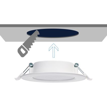 Aigostar - Χωνευτό Φωτιστικό LED LED/6W/230V 3000K διάμετρος 11,8 cm λευκό