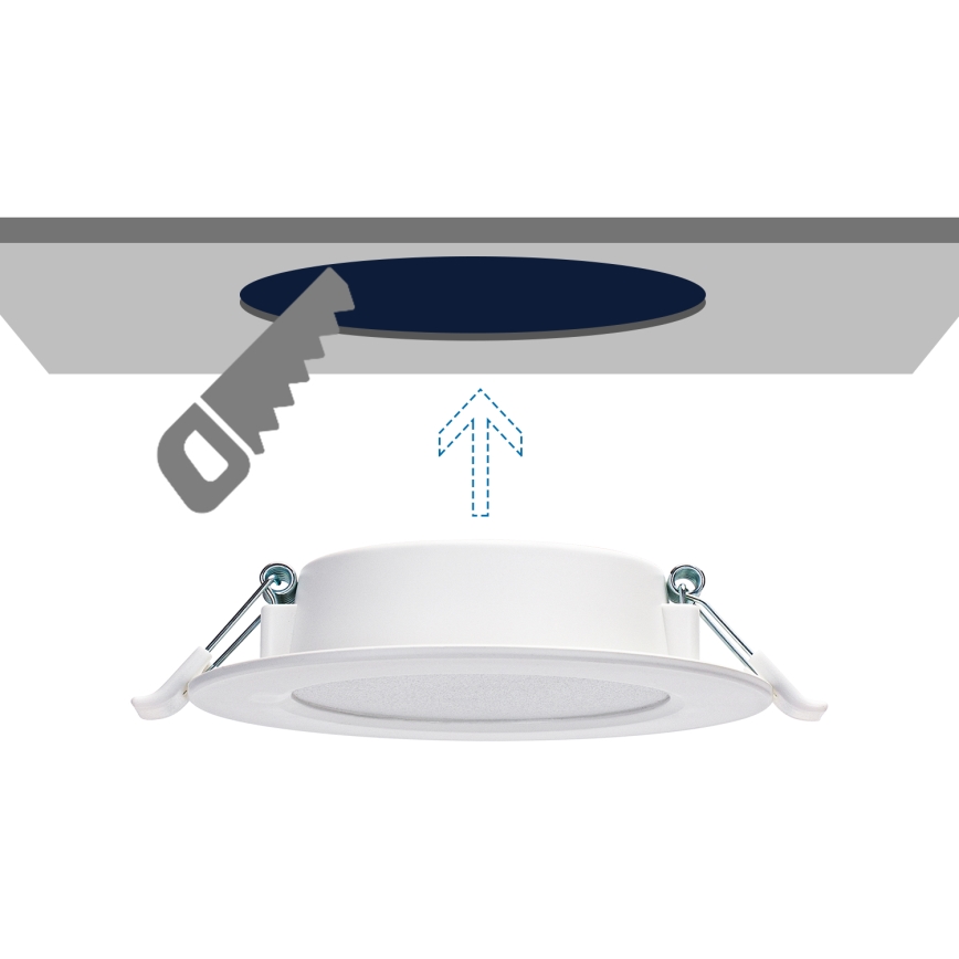 Aigostar - Χωνευτό Φωτιστικό LED LED/6W/230V 3000K διάμετρος 11,8 cm λευκό