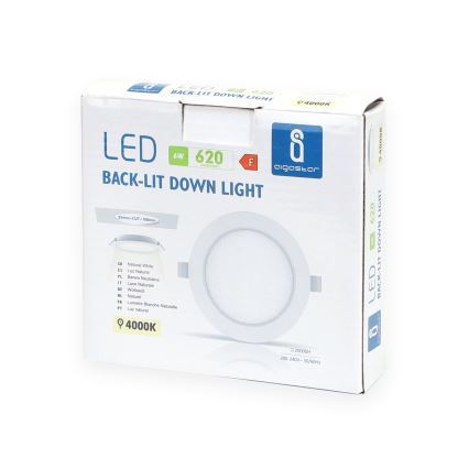 Aigostar - Χωνευτό Φωτιστικό LED LED/6W/230V 4000K διάμετρος 11,8 cm λευκό