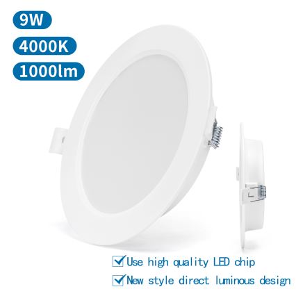 Aigostar - Χωνευτό Φωτιστικό LED LED/9W/230V 4000K διάμετρος 14,5 cm λευκό