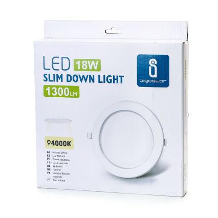 Aigostar - Χωνευτό Φωτιστικό LED ULTRATHIN LED/18W/230V 4000K λευκό