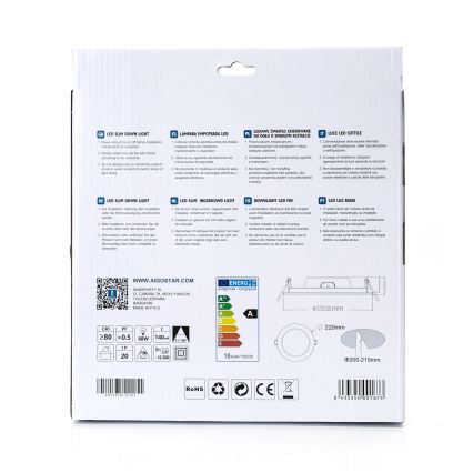 Aigostar - Χωνευτό Φωτιστικό LED ULTRATHIN LED/18W/230V 4000K λευκό