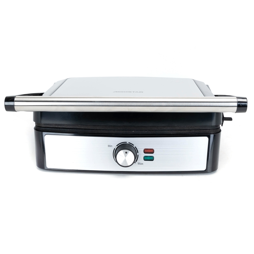 Aigostar - Ψηστιέρα επαφής 2200W/230V μαύρο/ανοξείδωτο