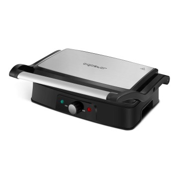 Aigostar - Ψησταριά/Γκριλιέρα 1500W/230V ματ χρώμιο/μαύρο