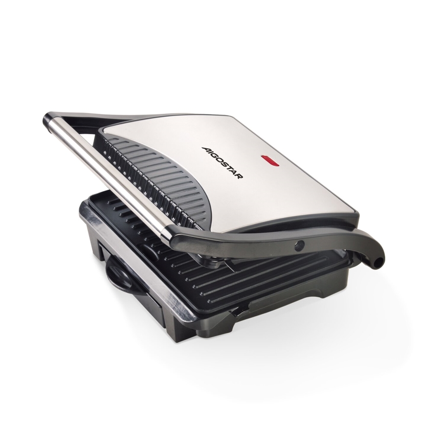 Aigostar - Ψησταριά/Γκριλιέρα 1000W/230V μαύρο/ματ χρώμιο
