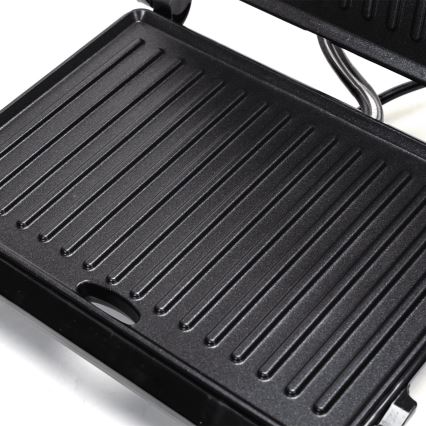 Aigostar - Ψησταριά/Γκριλιέρα 1000W/230V μαύρο/ματ χρώμιο