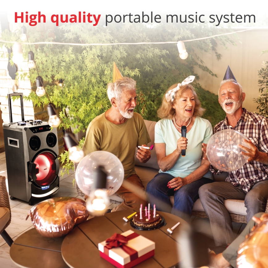 AKAI ABTS-112 - Ασύρματο ηχείο 300W/230V με μπαταρία 7000 mAh + τηλεχειριστήριο