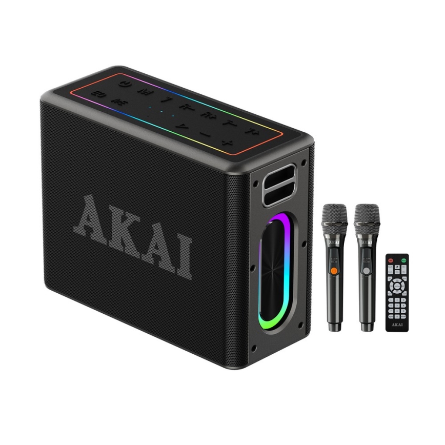 AKAI ABTSW-120 - Ασύρματο ηχείο με δύο μικρόφωνα 80W/4000 mAh IPX6