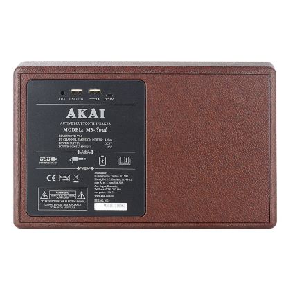 AKAI M3 SOUL COFFEE - Ασύρματο ηχείο 20W/6000 mAh